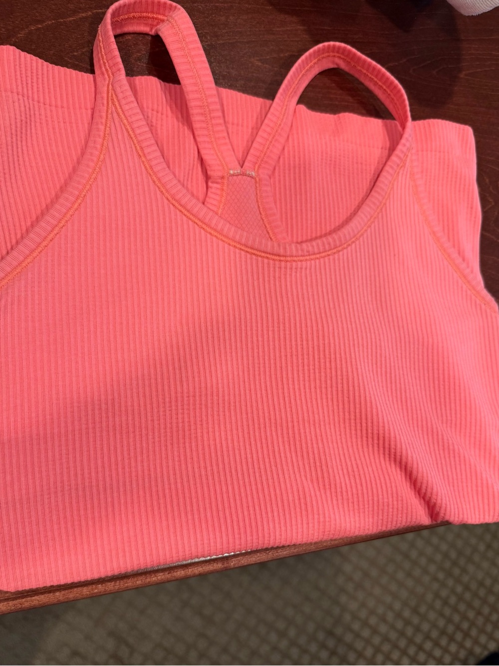 Women's Ribbed Racerback Tank Top - Pink - Picture 4 of 5